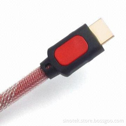 HDMI® Cable Assembly with PVC Over Mold, 1,080 Pixels Resolution and Copper Foil Shield